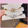Geometric Oval Zircon Shell Elegant Bracelet With Cubic Zirconia For Women