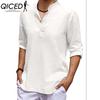 QICED Cotton T-shirt Men's Fashion Loose Shirt Printed Compassionate Shirt
