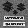 For Vitara Front Grille Emblem Rear Trunk Badge Glossy Black ABS Logo Car Exterior Sticker Decal Accessories