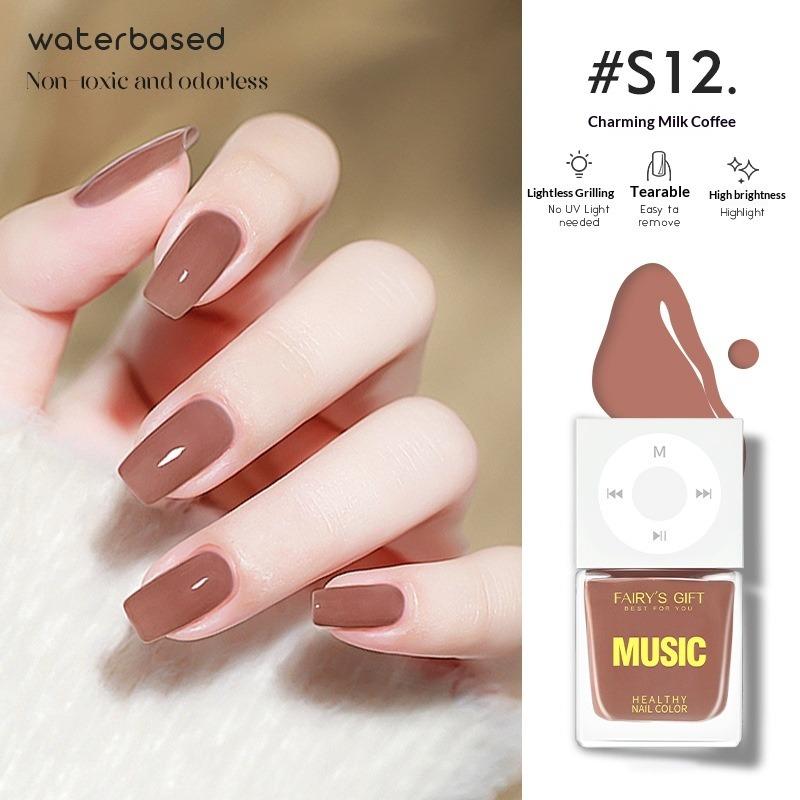 Water-based Nail Polish, No Baking Required, Long-lasting, Quick-drying, Peelable, Odorless, Brightens Hands and Feet.