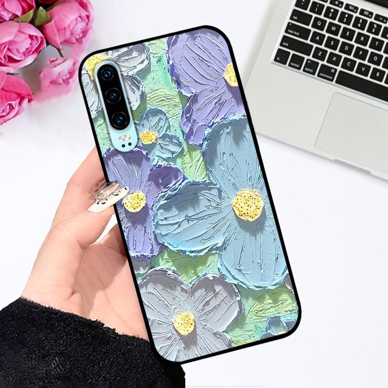For Huawei P30 Pro Case P 30 Fashion Painted TPU Silicone Soft Phone Cover For Huawei P30 lite Coque Bumper Nova 4e Funda Capa