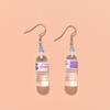 Creative Resin Mineral Water Bottle Dangle Earrings for Women