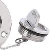 Silver Keyless Cap 38mm Boat Fuel Cap Compact Gas Filler Neck  Truck Fuel Inlet Replace