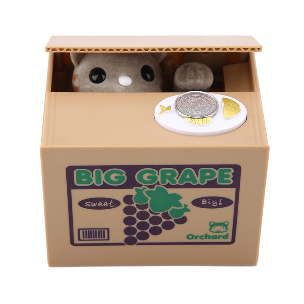 Lovely Cat Automatic Stealing Coin Cat Cents Money Saving Box for Children (#3)
