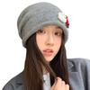 Autumn and Winter Hat Women's Cute Flower Headgear Versatile Face Small Pile Hat Ear Protection Warm Knitted Hat