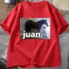 Juan Silly Horse on Balcony Dank Meme Graphic T Shirts Funny Women O Neck Casual Short Sleeve Tee Shirt Summer Tops Oversized