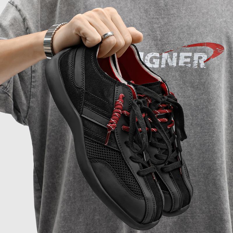 

Men s Shoes 2025 Mesh Casual Forrest Gump Sports Red Running Lightweight Soft Soled Trendy 36 чорний