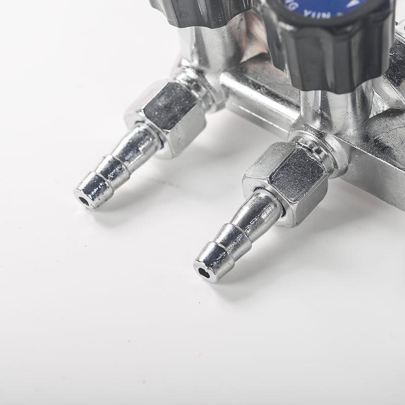 Industrial Double-Tube Argon Gas Flowmeter & Pressure Reducer