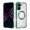 KEYSION Transparent Magnetic Case for OPPO A6x 4G 5G Soft Silicone+PC Heavy Duty Shockproof Phone Back Cover for OPPO A6t 4G 5G