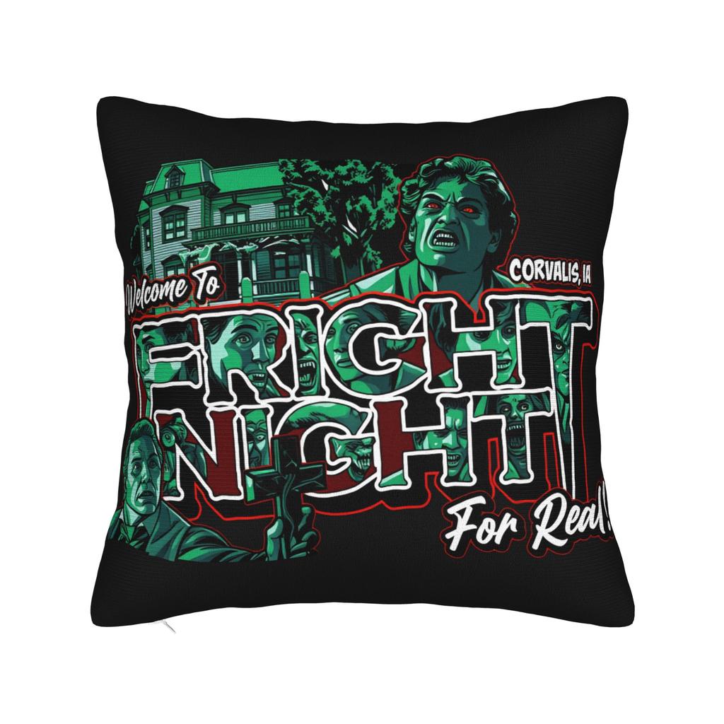 Horror Film Frighteds Nights Pillow Cover Kawaii Pillow Case For Living Room Sofa Comfy Cushion Cover Birthday Gift