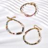 Chinese Retro-Style Natural Stone & Freshwater Pearl Bracelet