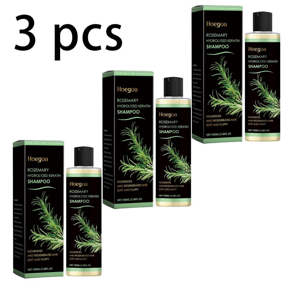 Hoegoa Rosmarin Verdickendes Shampoo, Pflanzliche Ölkontrolle, Volumenverleihend und Erfrischend, Nährend und Reparierend, Verbessert die Haarqualität, Für die Haaranwendung, 100ml