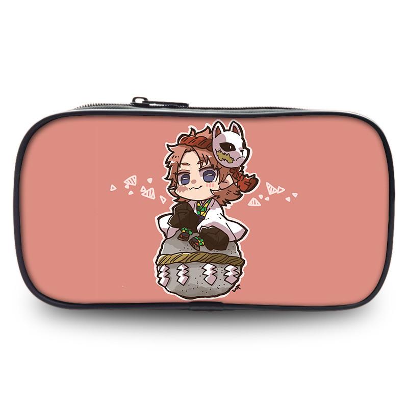 Cute Demon Slayer Pen Pouch Large Capacity Oxford Fabric Versatile Pencil Bag