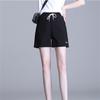 2022 Summer Solid Colour Women Short Drawstring Elastic Fashion High-waisted Sports Pants cottonComfort Straight Shorts Women