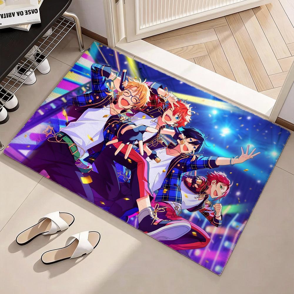 Idol Boys Franchise E-Ensemble Starss Floor Mat Soft Thickened Flannel Door Mat Non-Slip Living Room Rug Home Decor