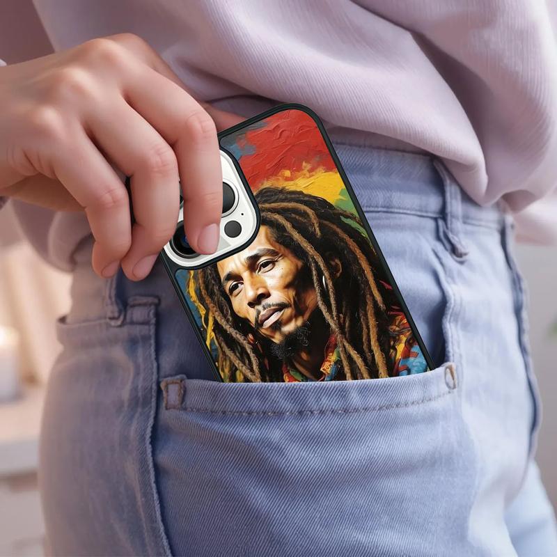 Bob Marley Rasta Löwe weiche Handyhülle für iPhone 17 Air 15 16e 14 13 Pro Max Hülle 12 11 Pro Max PLUS Schutzhülle