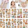 10 Stück Niedliche Capybara Tattoo Aufkleber Cartoon Tier Temporäre Tattoos Aufkleber Kawaii Geburtstag Weihnachten Geschenk Spielzeug
