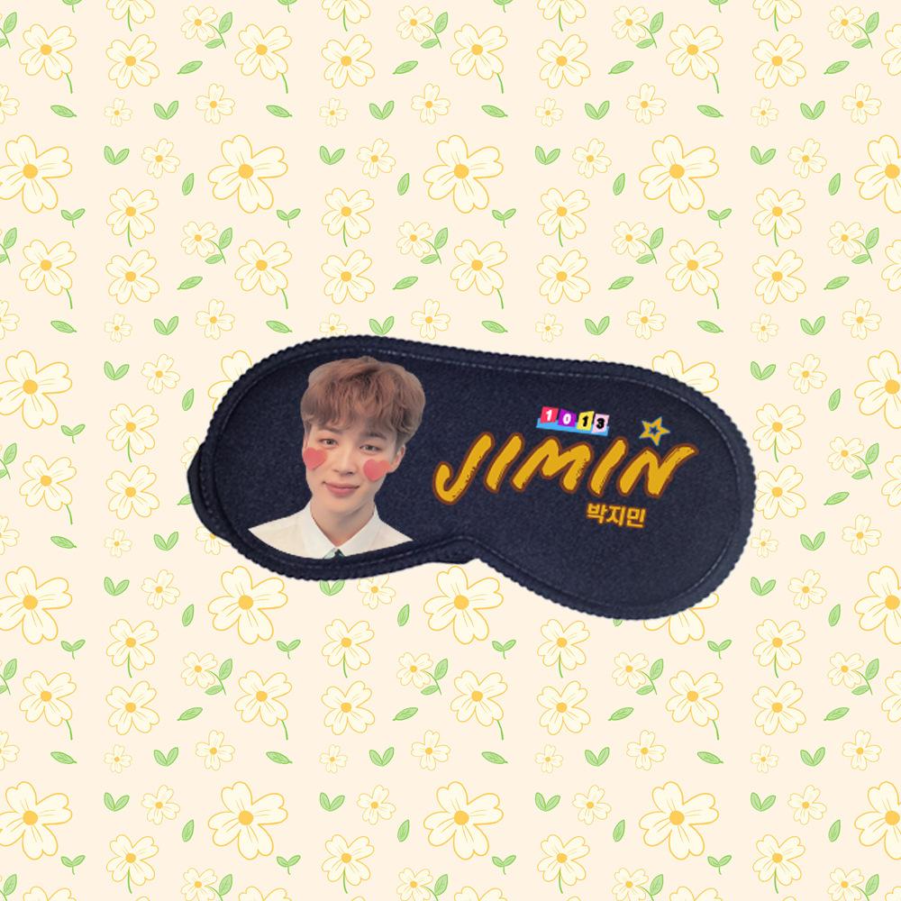 BTS Mitgliederfoto Schlaf-Augenmaske, Bangtan Boys Aufdruck Verdunkelungs-Augenbinde, Kpop ARMY Fans Reise- & Ruhe-Accessoire