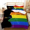 Copripiumino Sfumato Arcobaleno Set Biancheria da Letto Queen Cielo Stellato Colorato Copripiumino Geometrico Astratto in Microfibra con Federe