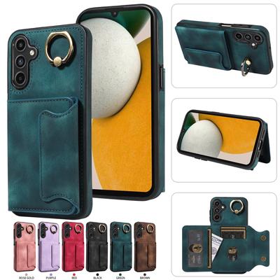 For Samsung Galaxy A15 (4G),Samsung Galaxy A15 5G Ring Bracket Card Holder Slots Cover Phone Case