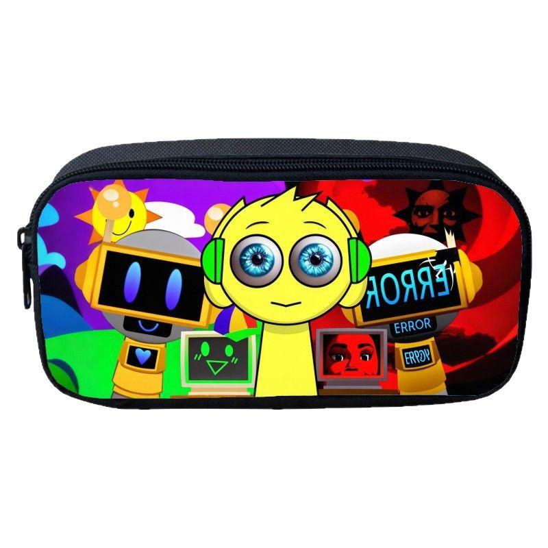 Printed Rhythm Box Printed Pencil Bag, Cartoon Sprunki game merchandise Elementary school children s pencil bag
