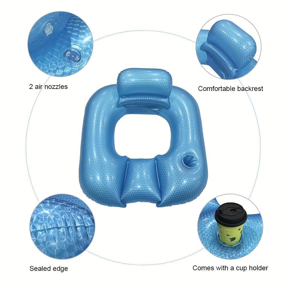 Pool Inflatable Float Adult Pool Floaties Lounger Floats Floating Chair Raft With Backrest Water Floaty Lake Beach Party Toys