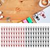 100Pcs Bunny  Clips Hollow Out Strong Metal Multi Purpose Small Paper Clips for Bags Clothes D