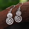 Vintage Ethnic Style Size Swirl Earrings Necklace Jewelry Two Piece Set For Women Elegant Bohemian Jewellery Accessories Gifts