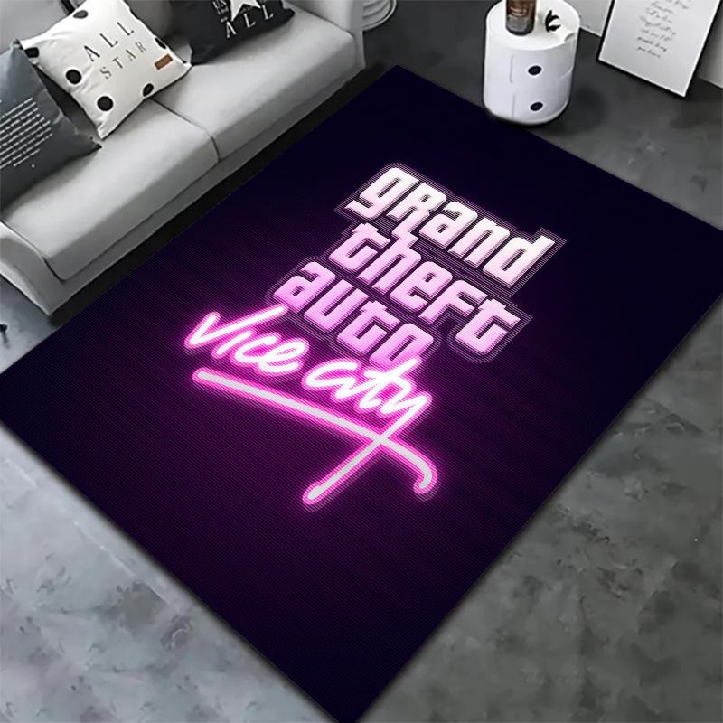 Gta Vi Vice City Carpet Rug For Living Room Bedroom Home Sofa Decoration Kids Play Nonslip Floor Mat