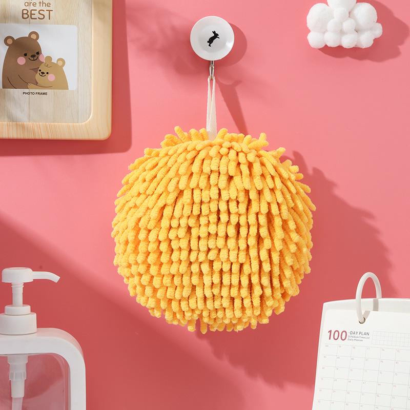 Chenille Cartoon Quick-Dry Hangable Hand Towel for Kitchen & Bathroom