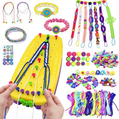 Handmade Kit Misanga Girls Bracelet String Toy with Loom Included Making Toy for Making Matching Items with Your Friends DIY Knitting Handicraft Hair