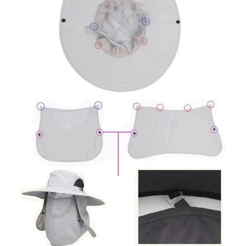 Summer Sun Hats UV Protection Outdoor Hunting Fishing Cap for Men Women Hiking Camping Visor Bucket Hat Removable Fisherman Hat.