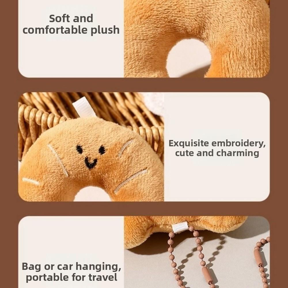 Little Bread Dolls Pendants Keychains Plush Key Chain Cute Bags Pendants  Girl Backpack Accessories