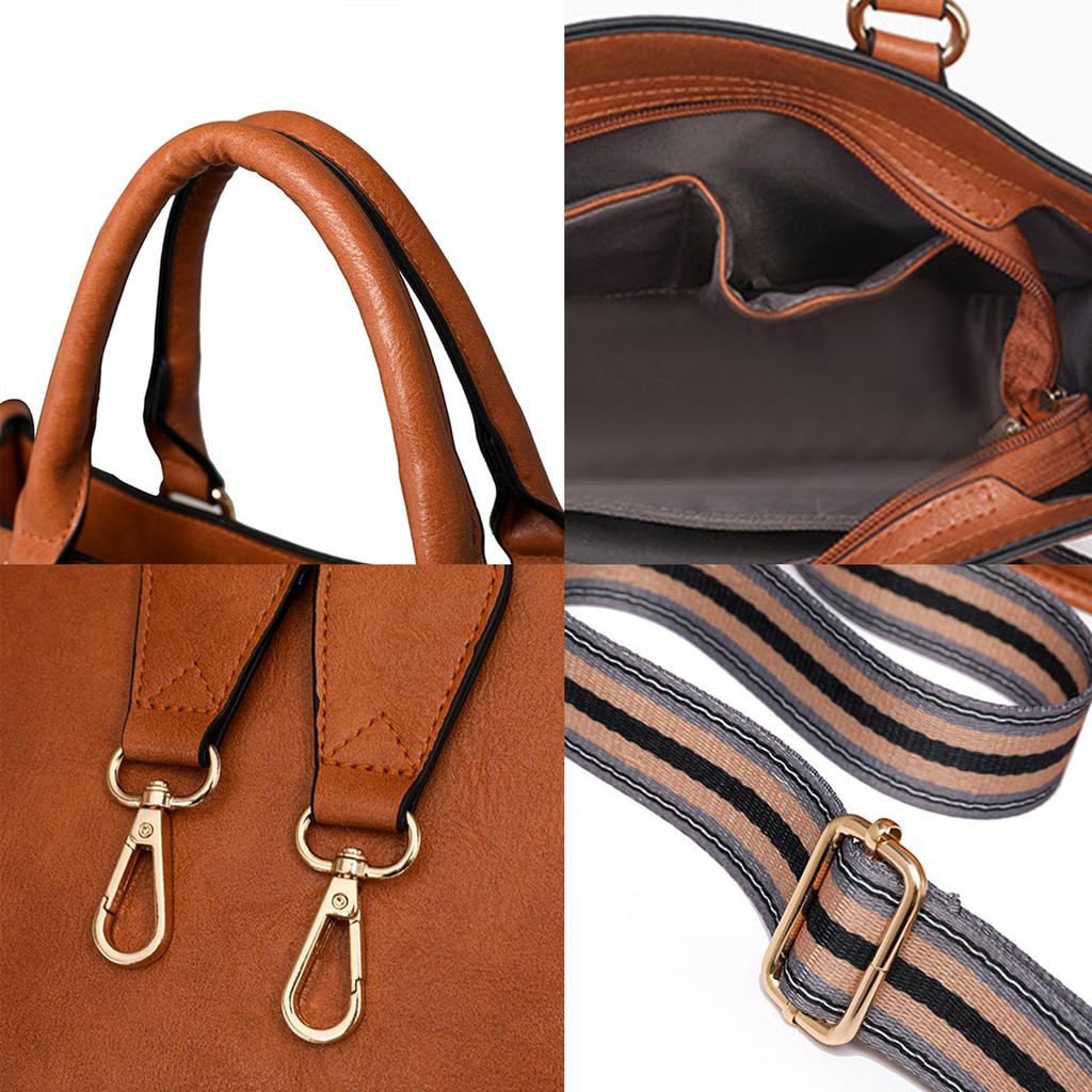 Large Capacity Crossbody Bag for Women Business Office Work Bag Handbag Casual Shoulder Bag PU Leather Messenger Bag