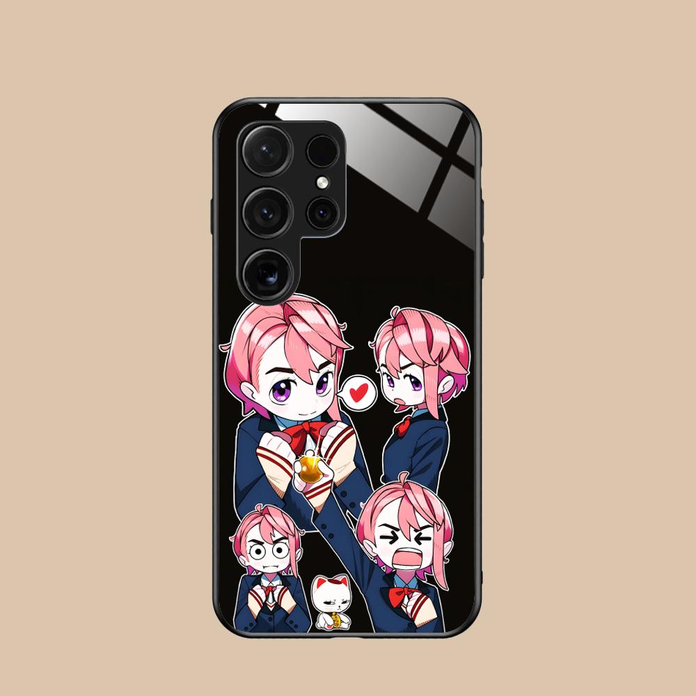 Dandadan Aira Shiratori Phone Case for Samsung Galaxy S26 S25 S24 S23 S22 S21 S20 Note20 Plus FE Ultra Glass Colorful Cover