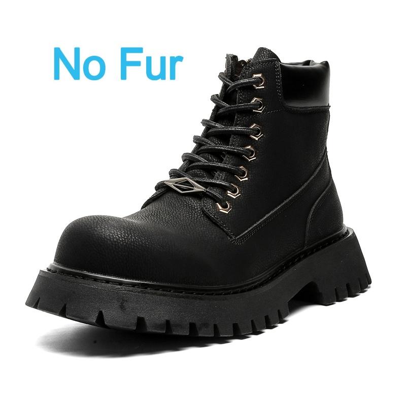 

Fashion British Style Men Fashion Outdoor Tooling Shoes Brand Genuine Leather Antiskid Thick Bottom Boots 2024Casual High Top Comfy Boot 38
