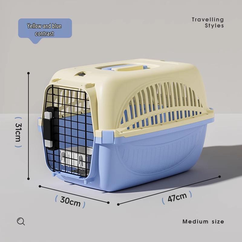 Portable Airline Cat Carrier – Handheld Plastic Cat & Dog Cage