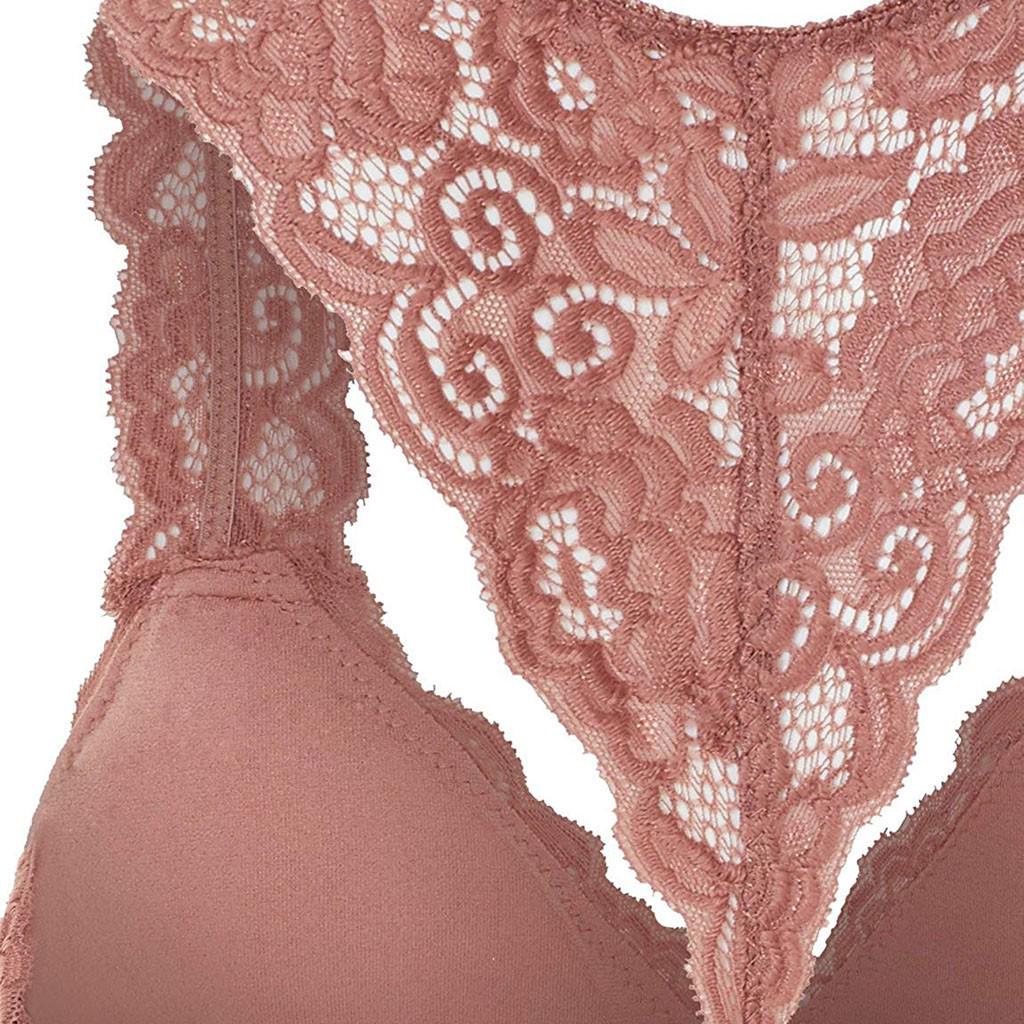 New Women Plus Size Vest Crop Wire  Bra Lingerie Sexy V-Neck Underwear S-3XL