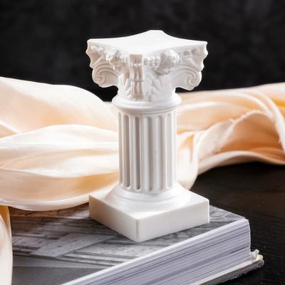 Portavelas de Pilar Romano Mini Columna Griega Soporte para Velas Resina Portavelas Blanco para Banquete de Boda Centro de Mesa del Hogar Accesorio para Fotos