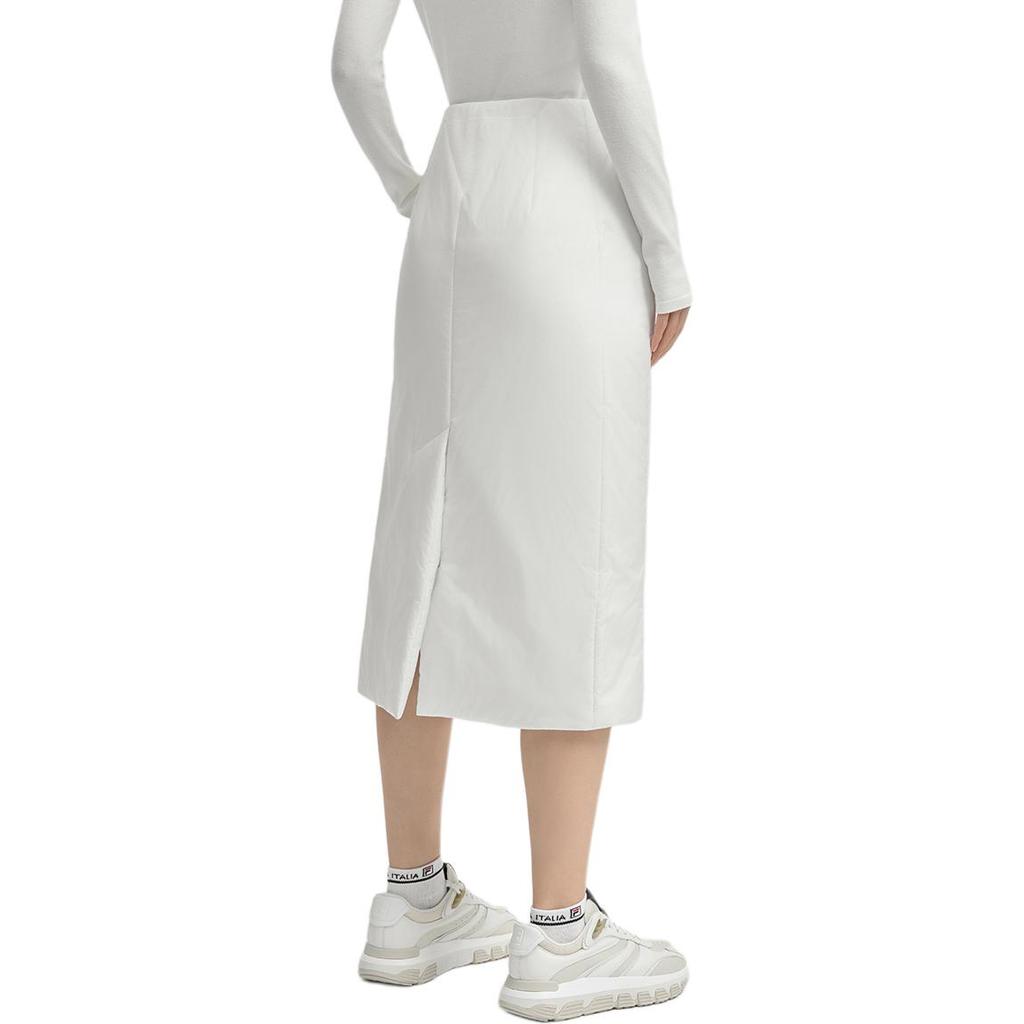 Fila Milano Italian Luxury Sports Series Fashion Solid Color Comfortable Casual Long Skirt Women Skirts White F11W445301F-WT