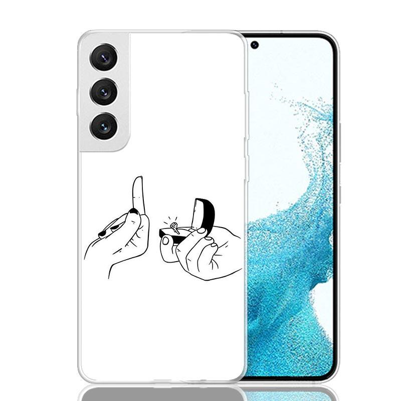 Middle Finger Phone Case For Samsung Galaxy S26 Ultra S23 S24 S25 Edge S20 FE S21 S22 Plus Soft Print Shell Cover Fundas Galaxy