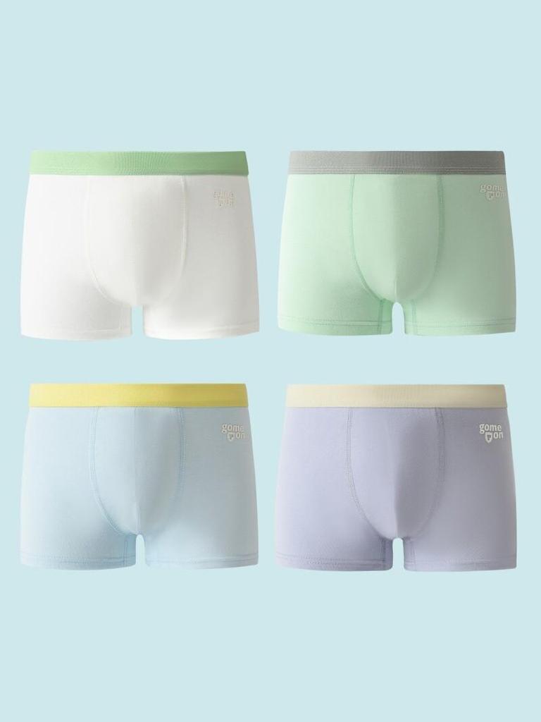 Class A 100% Cotton Boys' Antibacterial Boxer Briefs - Breathable & No Pinching Crotch for Growing Children