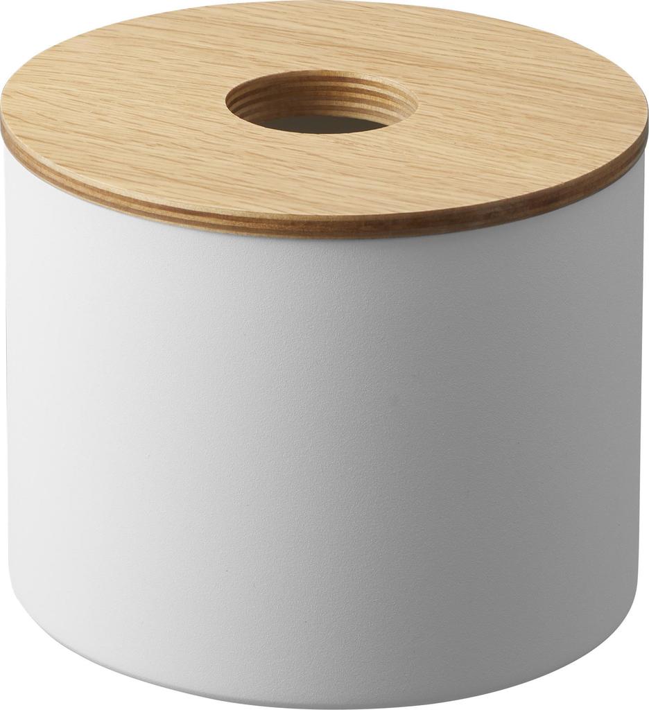 Yamazaki Jitsugyo Cleansing Towel Holder Natural W17 X D17 X RIN Roll Type Storage Case Easy Installation 1944 H13.5cm