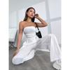 2025 European and American Sexy Sexy Tube Top Jumpsuit Women's Summer New Arrival Silm Slim Looking Easiest for Match Casual Wide-Leg Trousers