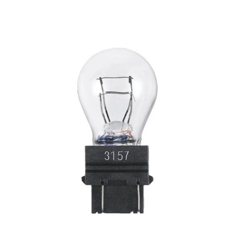 2pcs T25 3157 3156 P27W Car Turn Signal Light Bulb 12V 27W Halogen Lamp Amber White Red High QualityTurn Signal 2