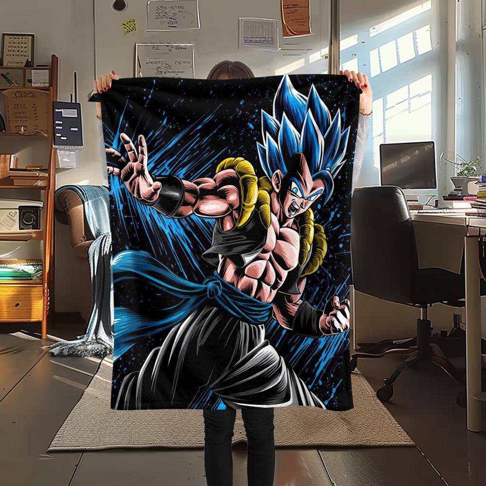 Koc flanelowy z nadrukiem Dragon Ball, Wysokiej jakości, Wygodny na wszystkie pory roku, Wystrój domu, Ciepło i komfort