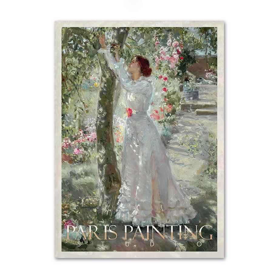 Monet Van Gogh Margherita Donna Foglie Verdi Arte da Parete Pittura su Tela Poster e Stampe Nordici Immagini da Parete per Decorazione Soggiorno