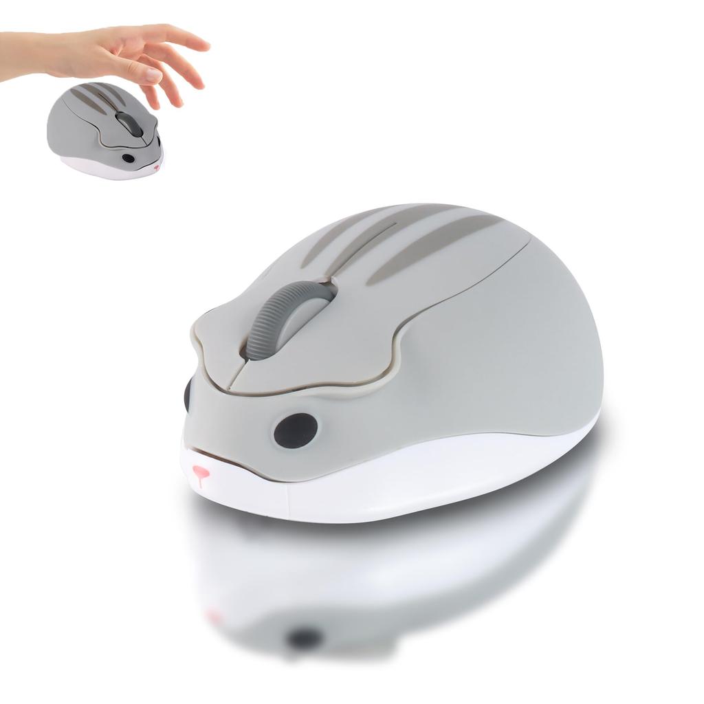 Wireless Mouse with a Moe Hamster Animal Dual Quiet USB Compatible with and MacBooks Appearance, Soundless, Modes, Operation, Receiver, Energy-Saving,
