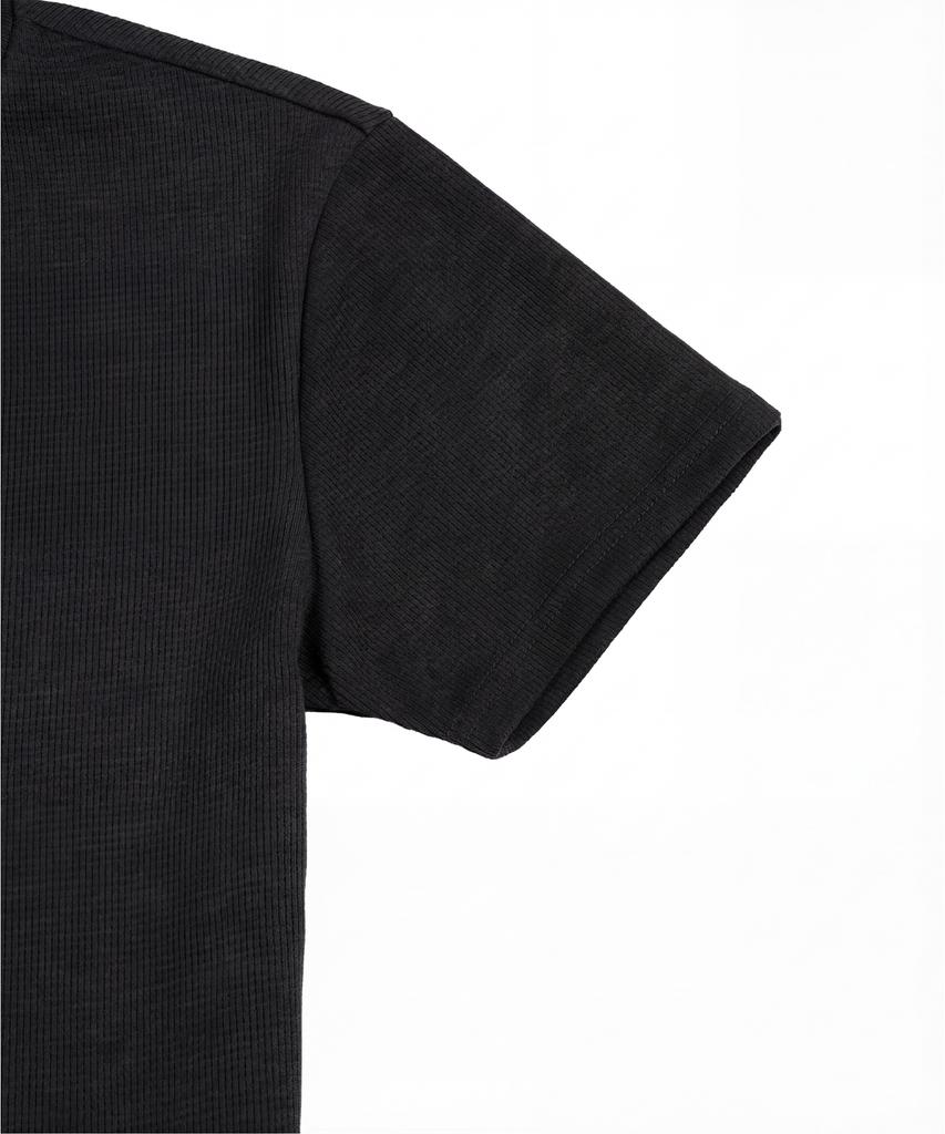 Peulonteuakaibeulaeb [2Pack] Waffle Cotton Henley Neck Short Sleeve T-Shirt [2Color]