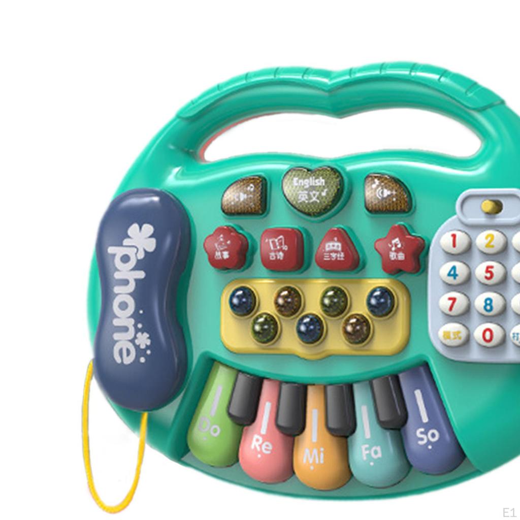Piano Keyboard Toy Educational Cartoon Interactive Musical Instrument Multifunctional for 1 2 3 Year